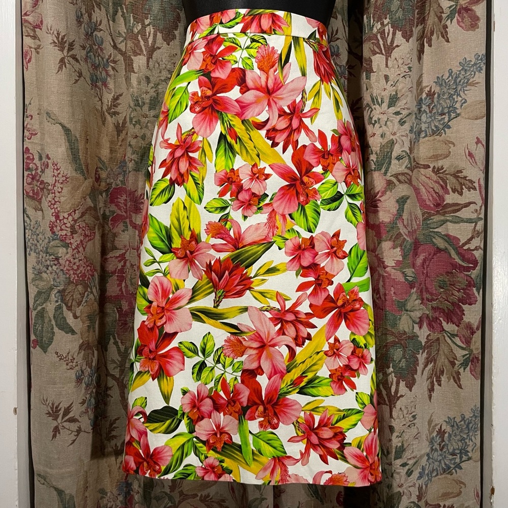 J CREW Summer 2015 Tropical Floral Skirt